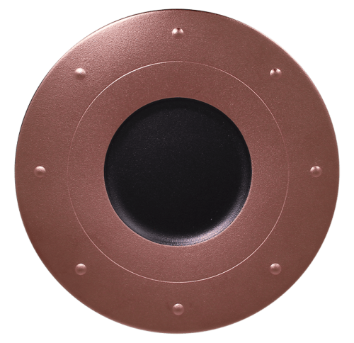 MFGDRP31BB Тарелка круглая,борт- цвет бронзовый d=31  см., плоская, фарфор, Metalfusion, RAK Porcela