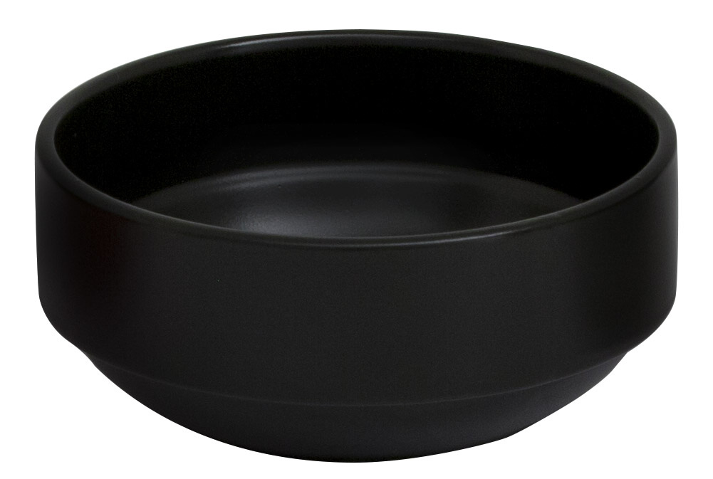 GBSEO12JK141SYH Салатник круглый штабелируемый d=12см,(350мл)35 cl, фарфор цвет черный матовыйBodru,