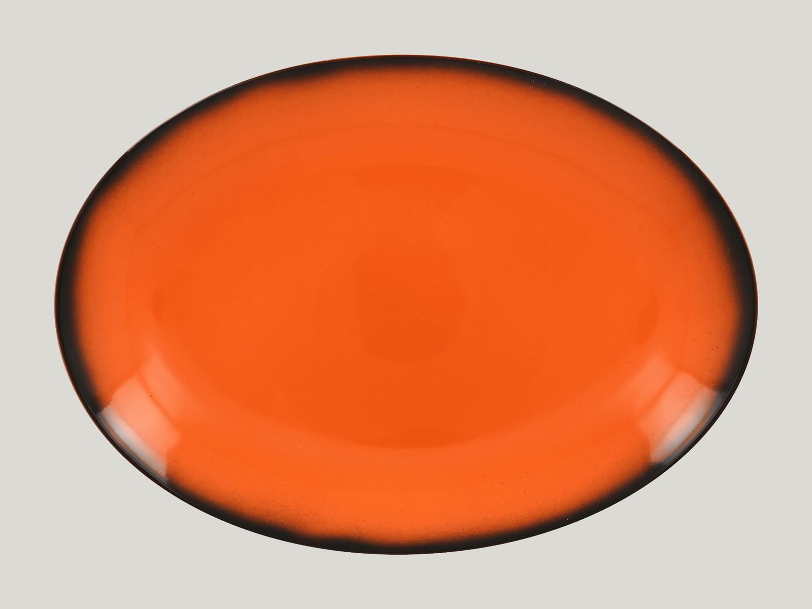 LENNOP32OR Тарелка овальная  32х23 см., плоская, фарфор,цвет оранжевый, Lea, RAK Porcelain, ОАЭ