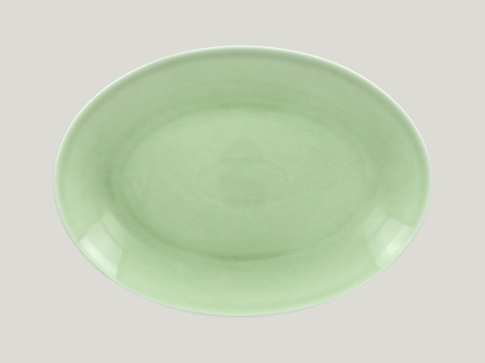 VNNNOP26GR Тарелка овальная  26х19 см., плоская, фарфор,цвет зеленый, Vintage, RAK Porcelain, ОАЭ