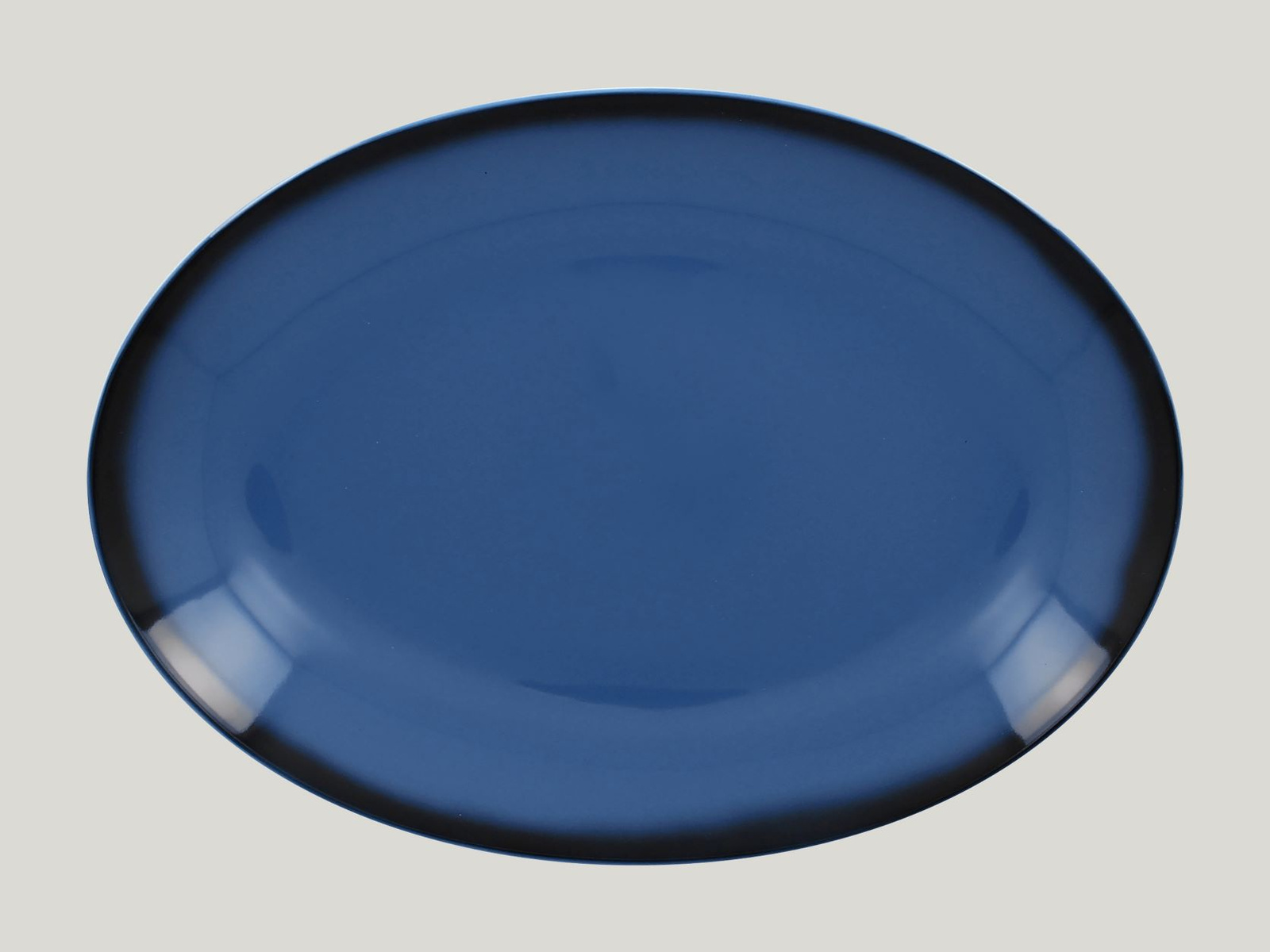 LENNOP32BL Тарелка овальная  32х23 см., плоская, фарфор,цвет синий, Lea, RAK Porcelain, ОАЭ