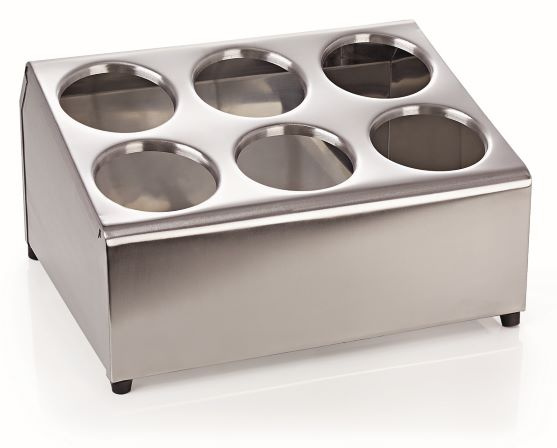 FP-I J Подставка для 6-ти емкостей для ст. приб., 37x30см., нерж.сталь