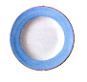 BADP23D54 Тарелка круглая, борт-голубой d=23 см., глубокая, фарфор, Bahamas 2, RAK Porcelain, ОАЭ