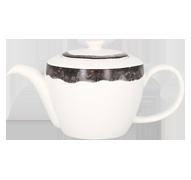 WDCLTP40BG Чайник фарфоровый (400мл)40cl., фарфор,кант серый, WoodArt, RAK Porcelain, ОАЭ