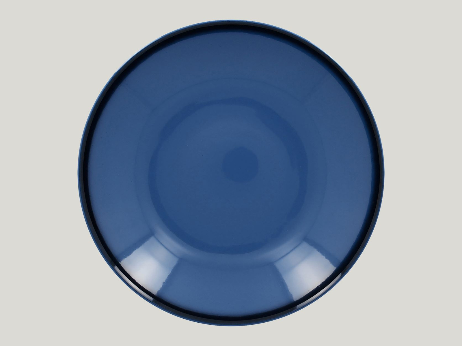 LENNDP23BL Тарелка круглая "Coupe"  d=23 см., 690мл, глубокая, фарфор,цвет синий, Lea, RAK Porcelain