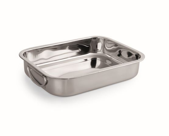 1106450 Противень жарочный с ручками , 45х32 h=8.5см., нерж.сталь