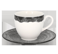 WDCLCU28BG Чашка круглая круглая, борт- серый (280мл)28 cl., фарфор, WoodArt, RAK Porcelain, ОАЭ