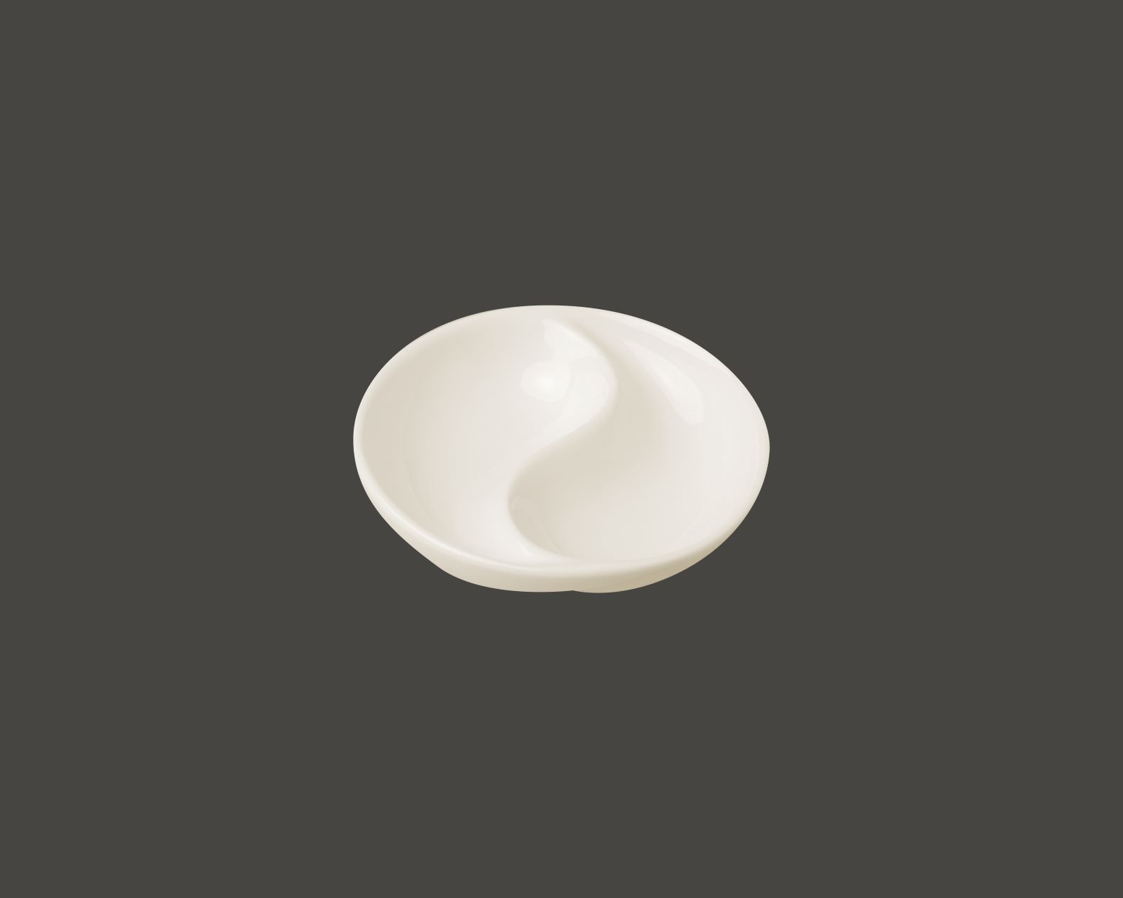 ACYY01 Тарелка круглая  d=10 см., (менажница) 2 секции, фарфор, Minimax, RAK Porcelain, ОАЭ