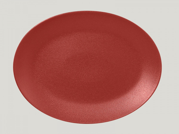 NFNNOP36DR Тарелка овальная  36x27 см., плоская, фарфор, NeoFusion Magma(красный), RAK Porcelain, ОА