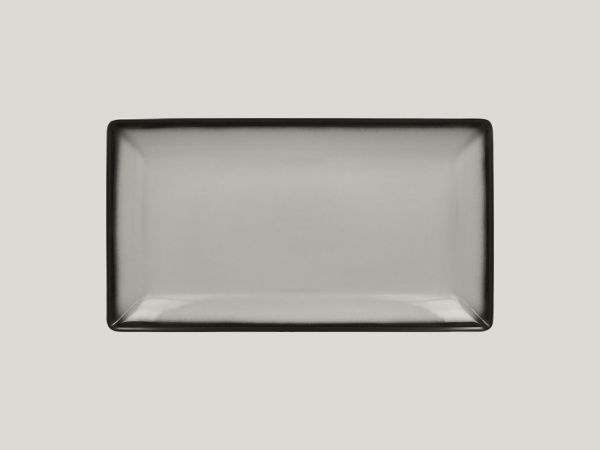 LEEDRG33GY Тарелка прямоугольная  33х18 см., плоская, фарфор,цвет серый, Lea, RAK Porcelain, ОАЭ