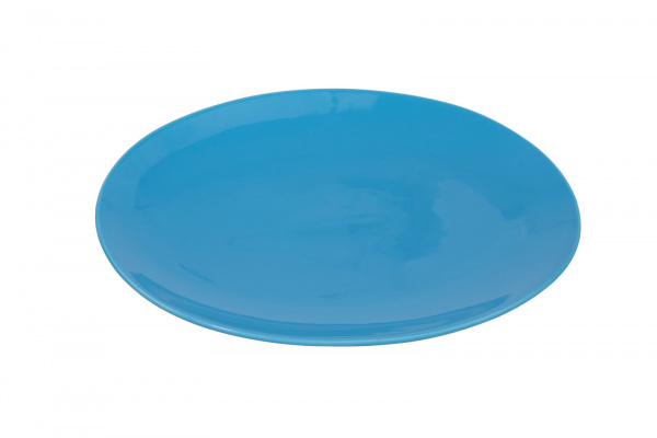 CS0062Blue Тарелка овальная "Coupe"  30 см., фарфор,цвет голубой, Lantana, SandStone, Китай