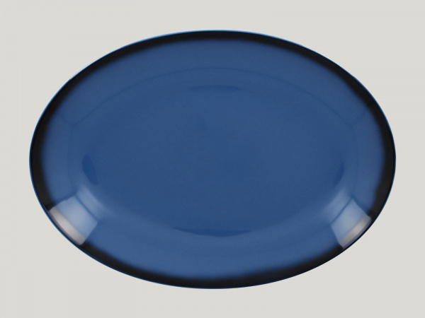 LENNOP32BL Тарелка овальная  32х23 см., плоская, фарфор,цвет синий, Lea, RAK Porcelain, ОАЭ