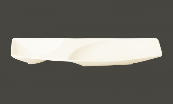 MZTP32 Тарелка прямоугольная  32x10 см., 2-x секционная, фарфор, Mazza, RAK Porcelain, ОАЭ