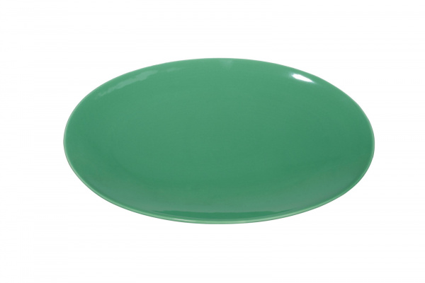 CS0062Green Тарелка овальная "Coupe"  30 см., фарфор,цвет зеленый, Lantana, SandStone, Китай