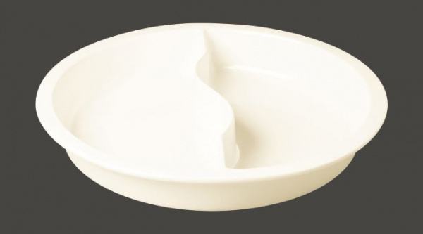 BUGN39D Гастроемкость круглая 2-х секционная, 4л., d=390  h=62мм., фарфор, RAK Porcelain, ОАЭ